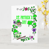 St. Patrick's Day Kaart (Gele Bloem)
