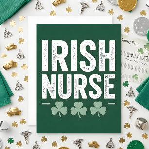St. Patrick's Day Kaart Ierse Verpleegster