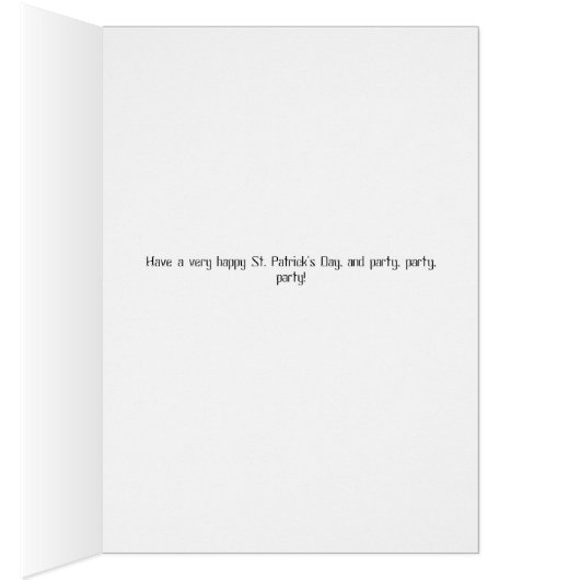 St. Patrick's Day Kaart in Green met Flowers (Binnen (Rechts))