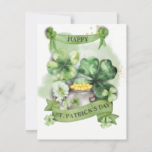 St. Patrick's Day Kaart Lucky Shamrock