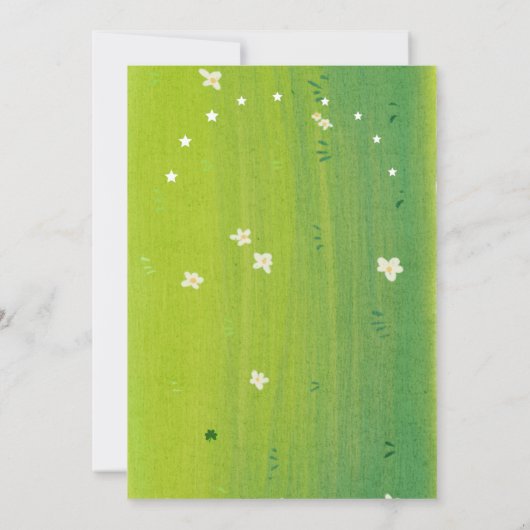 St. Patrick's Day Kaart met een groen pet (Achterkant)