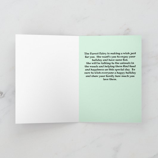 St. Patricks Day Kaart met fee in het Bos (Binnen)