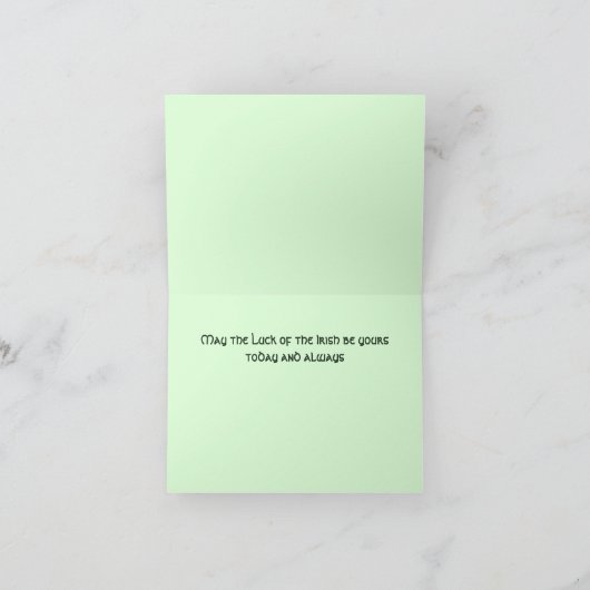 St. Patrick's Day kaart met klaverrandontwerp (Binnen)