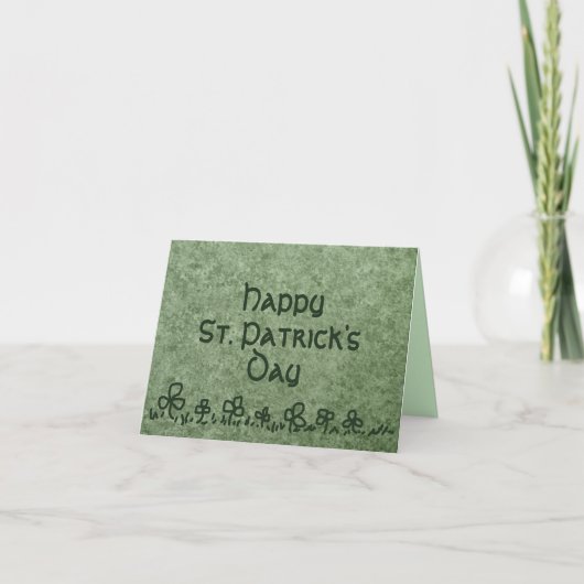 St. Patrick's Day kaart met klaverrandontwerp (Voorkant)