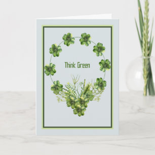 St. Patrick's Day Kaart met Shamrock Wreath