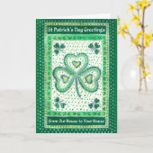 St Patrick's Day Kaart van ons huis naar uw huis (Gele Bloem)