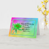 St. Patrick's Day kaart voor broer en schoonzuster (Gele Bloem)