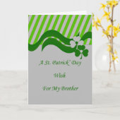 St. Patrick's Day Kaart voor Brother (Gele Bloem)