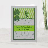 St. Patrick's Day Kaart voor papa met Shamrocks (Voorkant)