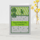 St. Patrick's Day Kaart voor papa met Shamrocks (Gele Bloem)