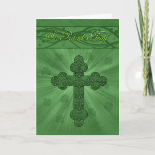 St. Patrick's Day Kaarten met Cross en Shamrocks