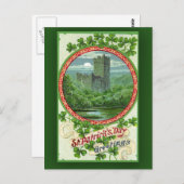 St. Patrick's Day Kaarten met Irish Castle (Voorkant / Achterkant)