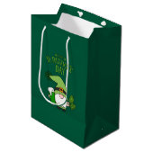 St. Patrick's Day Kabouter Groene Cadeautas (Voorkant Gekanteld)
