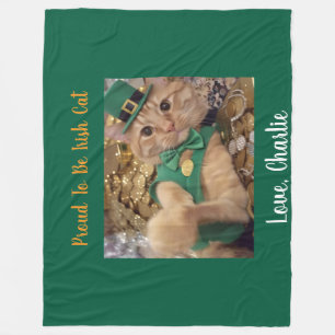 St. Patrick's Day Kabouter Kat Fleece Deken