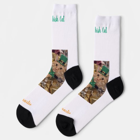 St. Patrick's Day Kabouter Kat Sokken (Links)