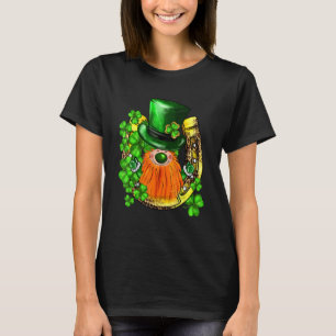 St. Patricks Day Kabouter Klaver Hoefijzer Iers L T-shirt