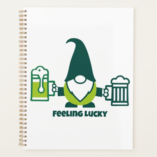 St. Patrick's Day-kabouter met bierpul Planner (Voorkant)
