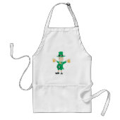 St. Patrick's Day kabouter met bierpullen Standaard Schort (Voorkant)