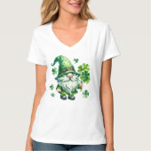 St. Patrick's Day Kabouter V-hals T-shirt (Voorkant)