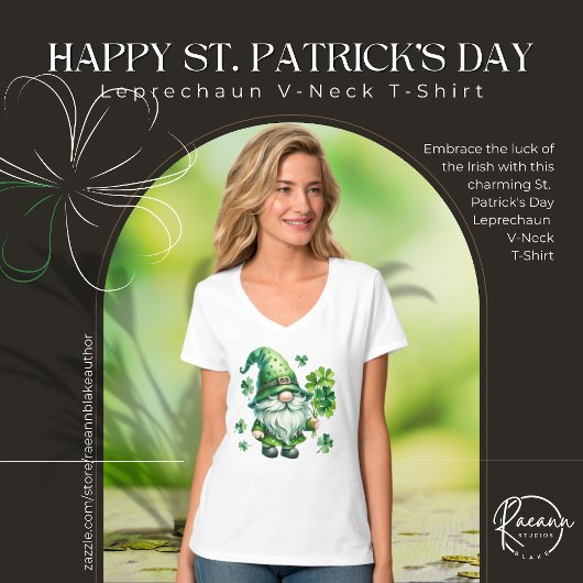 St. Patrick's Day Kabouter V-hals T-shirt