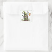 St. Patrick's Day Kabouter Vierkante Sticker (Tas)
