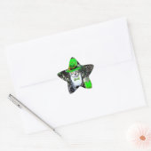 ST PATRICK'S DAY KAT MET GROENE IERSE BIERSTER STER STICKER (Envelop)