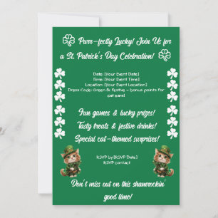 St. Patrick's Day Kattenfeestje Feestdagenkaart