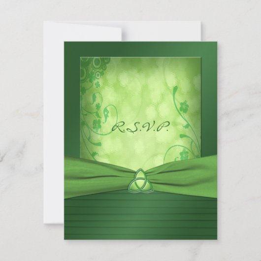 St. Patrick's Day Keltische Liefdesknoop Antwoordk RSVP Kaartje (Voorkant)