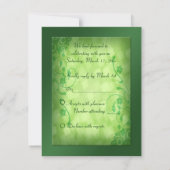 St. Patrick's Day Keltische Liefdesknoop Antwoordk RSVP Kaartje (Achterkant)
