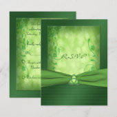 St. Patrick's Day Keltische Liefdesknoop Antwoordk RSVP Kaartje (Voorkant / Achterkant)
