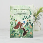 St. Patrick's Day kerstkaart met muziek (Staand voorkant)
