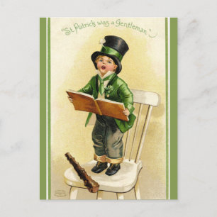 St Patrick's Day Kind Zingen Briefkaart