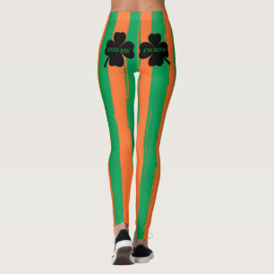 St. Patrick's Day Kiss Ik ben Ierse Shamrocks Leggings