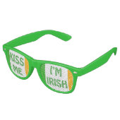 St. Patrick's Day Kiss Me I'm Irish Party Shades Retro Zonnebril (Gekanteld)