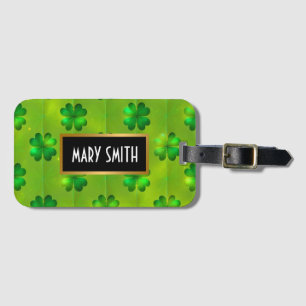 St. Patrick's Day-klaver 4 lijsten Populaire Colle Bagagelabel