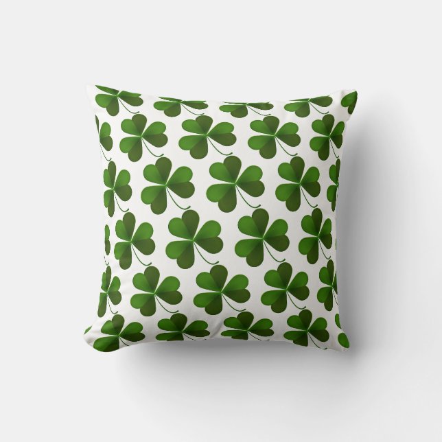 St. Patrick's Day Klaver Kussen (Voorkant)