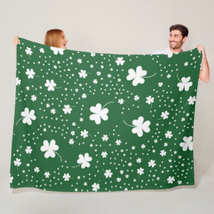 St Patrick's Day Klaver Pattern Fleece Deken