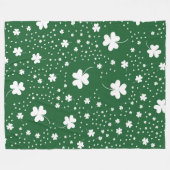 St Patrick's Day Klaver Pattern Fleece Deken (Voorkant (Horizontaal))