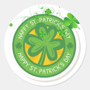 St. Patrick's Day Klaver Stickers