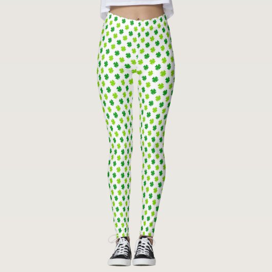 St. Patrick's Day Klaverbladeren Pattern-54601 Leggings (Voorkant)