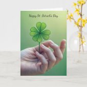 St. Patrick's Day klavertjevier Kaart (Gele Bloem)