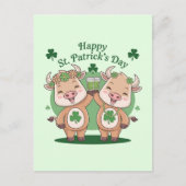 St Patricks Day Koeien Briefkaart (Voorkant)