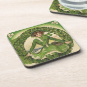  St. Patrick's Day, Krans met Irish Lass Drankjes Onderzetter (Linkerzijde)