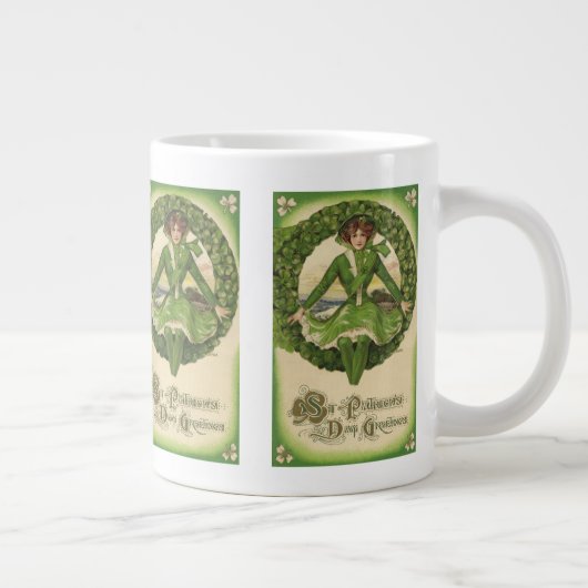  St. Patrick's Day, Krans met Irish Lass Extra Grote Mok (Rechts)