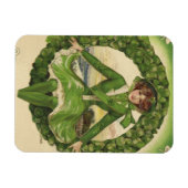 St. Patrick's Day, Krans met Irish Lass Magneet (Horizontaal)