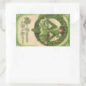 St. Patrick's Day, Krans met Irish Lass Rechthoekige Sticker (Tas)