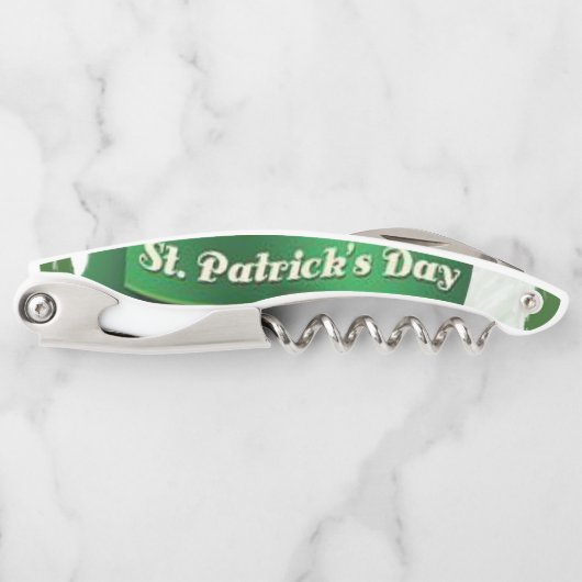 St. Patrick's Day Kurkentrekker Bottle Open (Voorkant)