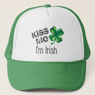 St. Patrick's Day Kus Me Ik Ben Iers, Groene Klave Trucker Pet