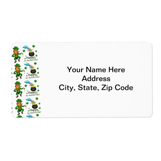 St. Patrick's Day Labels Leprechaun (Voorkant)