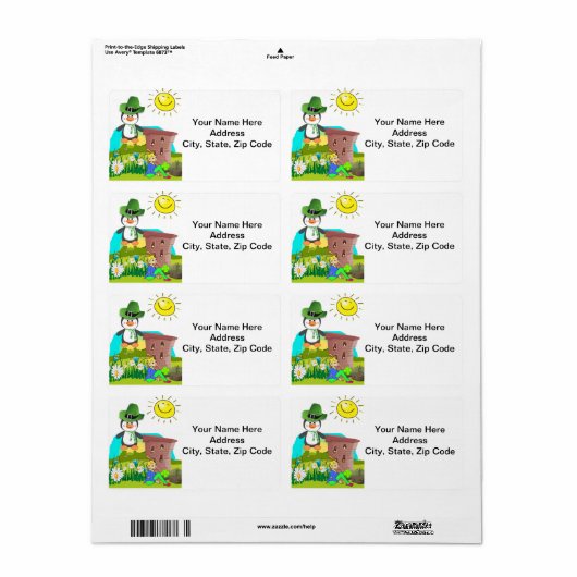 St. Patrick's Day Labels Penguin (Full Sheet)